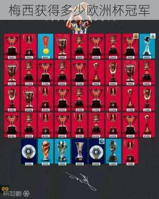 梅西获得多少欧洲杯冠军
