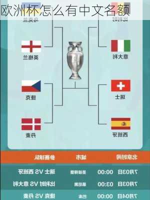 欧洲杯怎么有中文名额